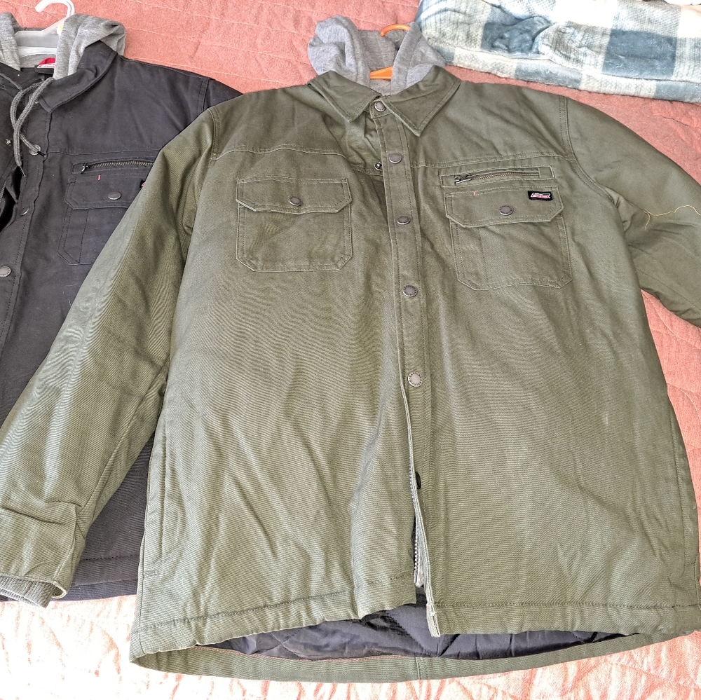 Mens dickies canvas chore jacket with hood